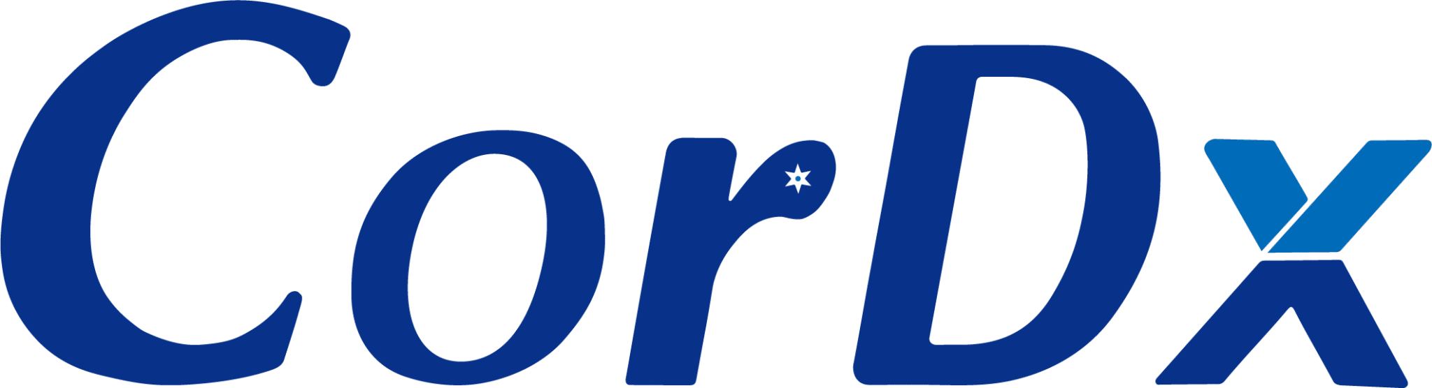 CorDx logo with blue text and design