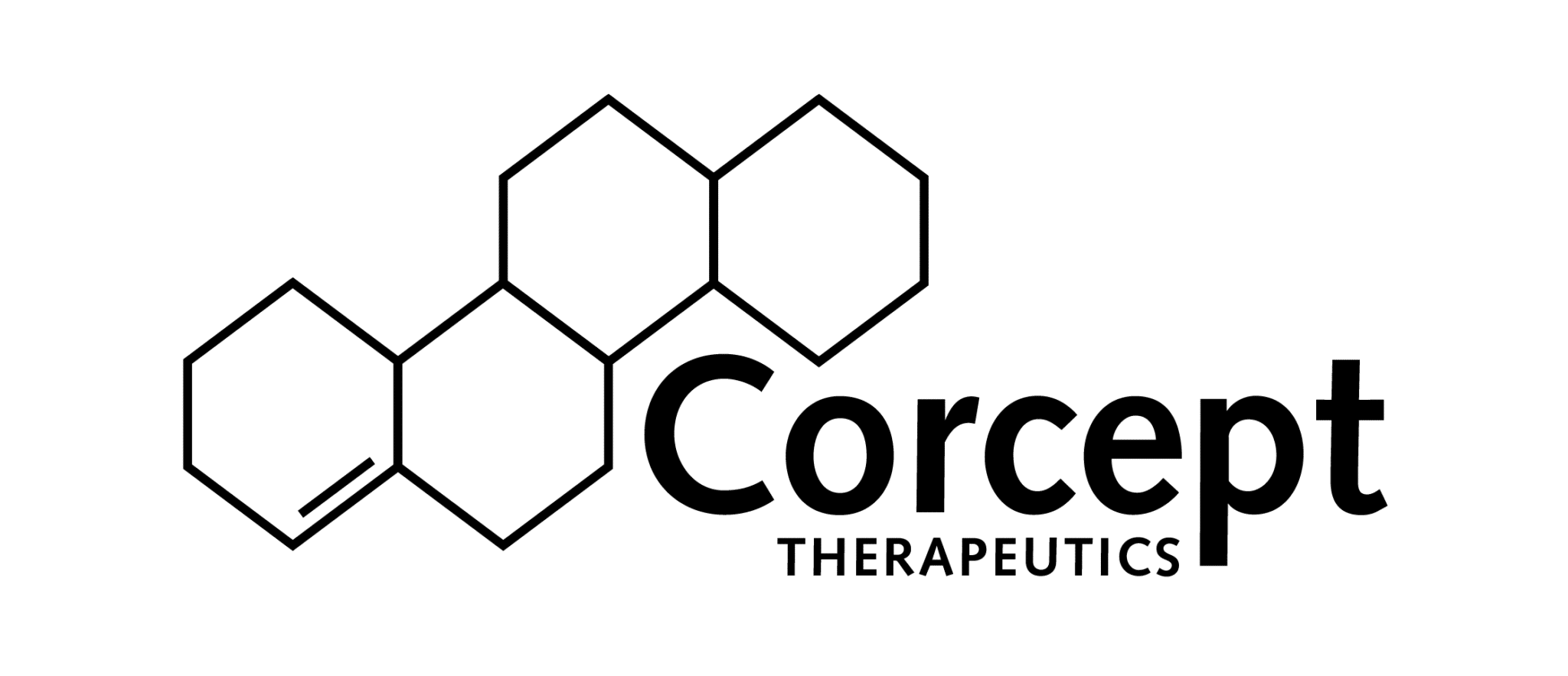 Corcept Therapeutics logo with hexagon design