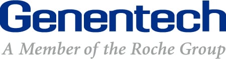 Genentech logo with Roche Group tagline