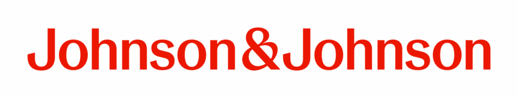 Johnson & Johnson company logo in red text.