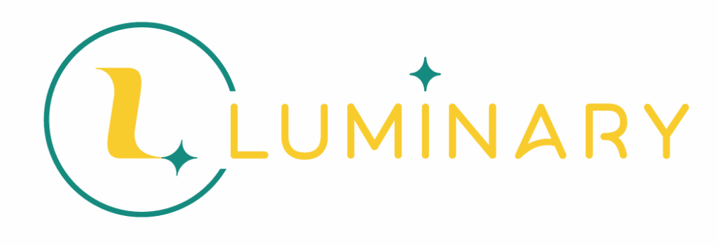 Luminary logo with yellow text and stars